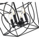 Tracy 4 Light 12 inch Matte Black Indoor Semi-Flush Ceiling Light